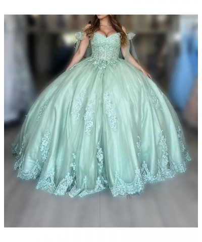 Off Shoulder Quinceanera Dresses Puffy Tulle Ball Gowns for Vestido de 15 años Lace Appliques Prom Dress Ftu01 Royal Blue $41...