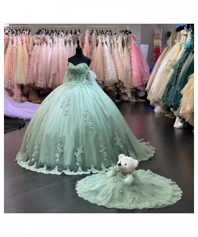 Off Shoulder Quinceanera Dresses Puffy Tulle Ball Gowns for Vestido de 15 años Lace Appliques Prom Dress Ftu01 Royal Blue $41...