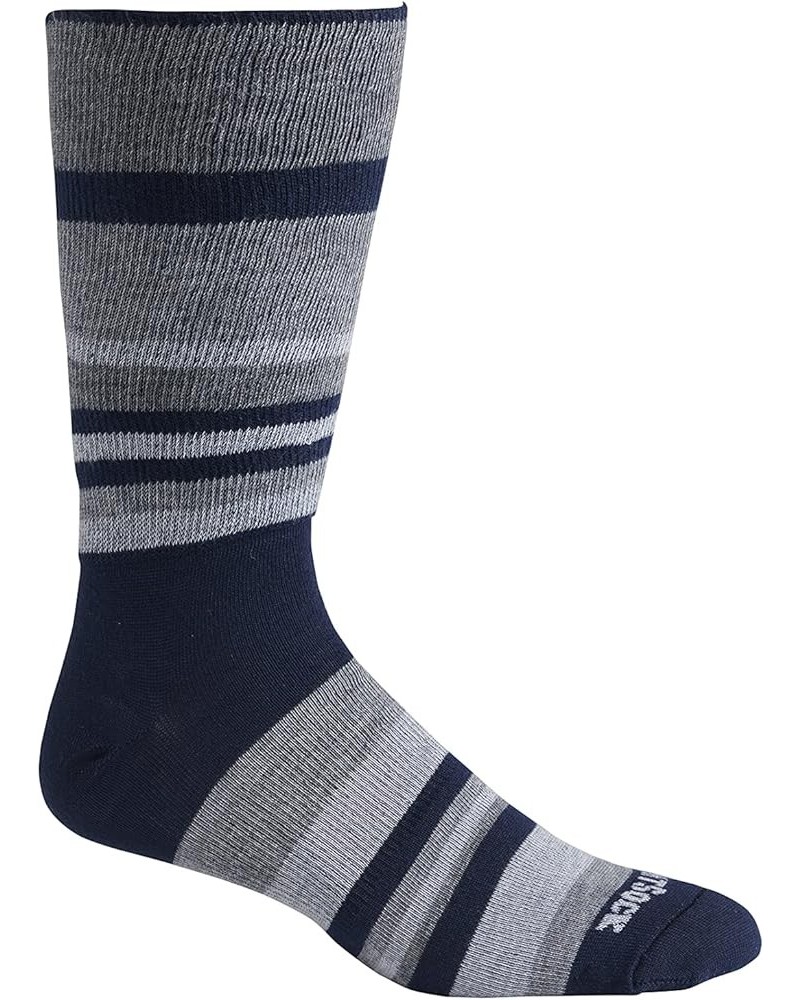 Eco Explore Crew Socks | Guaranteed Blister Free | Breathable| Men | Women Light Blue Stripes $13.50 Activewear