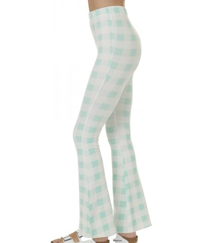 Women's Mint Gingham Flare Legging Mint Gingham $9.37 Leggings