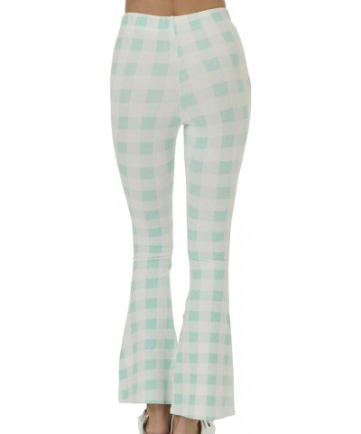 Women's Mint Gingham Flare Legging Mint Gingham $9.37 Leggings