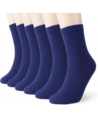 Women Men Casual Cotton Socks Black White Grey 6 Pack Navy Blue $13.97 Socks