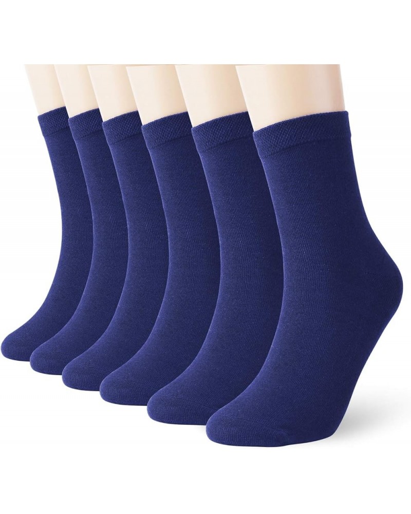 Women Men Casual Cotton Socks Black White Grey 6 Pack Navy Blue $13.97 Socks