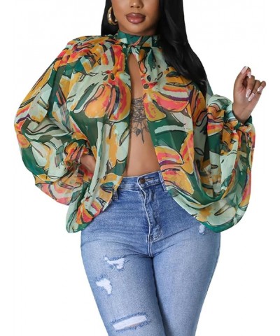 Women's African Chiffon Blouse Women Long Bat Sleeve Ankara Tops Dashiki Clothing Shirt 23 $12.01 Blouses