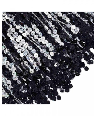 Women Boho Beach Sequin Tassel Mini Skirts Music Festival Party Club Hip Scarf Belt Wrap Skirt Black&silver $11.52 Skirts