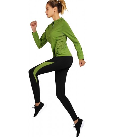 Active Wear Sets for Women -Workout Clothes Gym Wear TracksuitsYoga Jogging Track Outfit Legging Jacket 2 Pieces Set Olivedra...