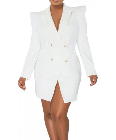 Women' Casual Blazers Lapel Button Down Long Sleeve Work Office Business Jackets Coat Cardigans White $22.95 Blazers