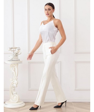 S-XXL 29''31''33''35'' Inseam Womens Bootcut Stretchy Dress Pants Regular White $14.74 Pants