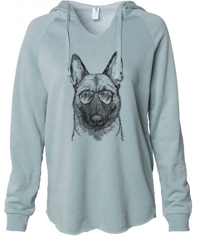 Aviator Gunther The Belgian Malinois - Women's Cali Wave Hooded Sweatshirt Sage $24.75 Hoodies & Sweatshirts