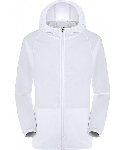 Plus Size Rain Coats for Women with Hood Waterproof Rain Jacket Fashion Packable Lightweight Raincoat Windbreaker A-white $5....