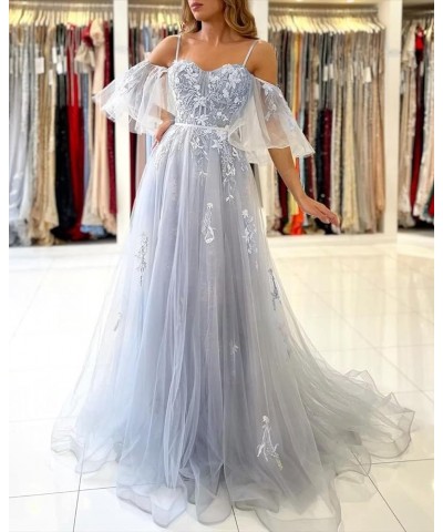 Ball Gowns for Women Formal Long Puffy Prom Dresses Off The Shoulder Spaghetti Straps Evening Dress Olive $43.85 Dresses