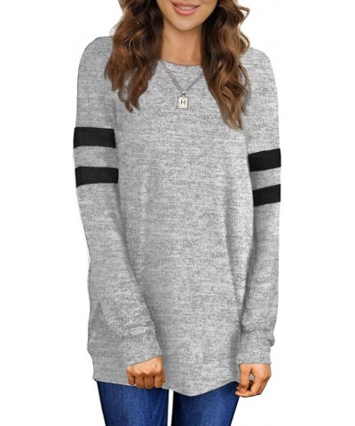 Sweaters for Women Casual Tunic Tops to Wear with Leggings Gray $14.88 Hoodies & Sweatshirts