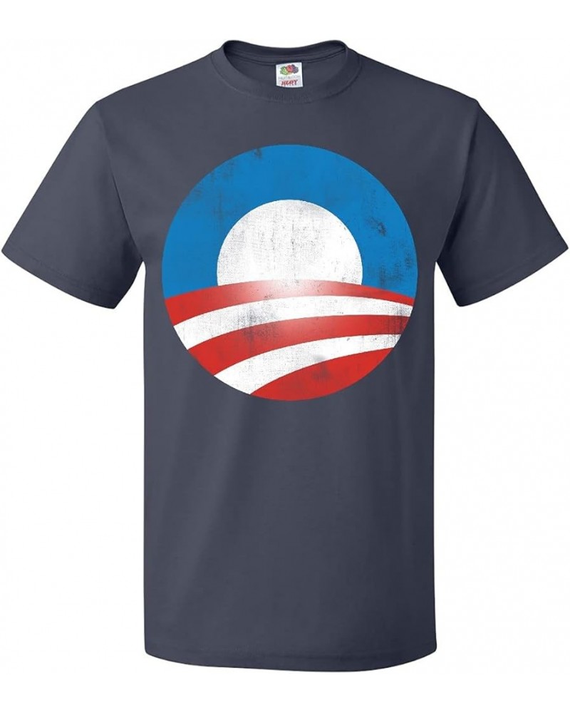 Obama Logo (Vintage Look) T-Shirt Navy Blue $11.59 T-Shirts