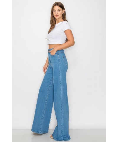 Flare Bell Bottom Jeans for Women - Super High Waisted Wide Leg Flare Bell Bottom Bootcut Stretch Jeans 40030pn-medium Blue $...