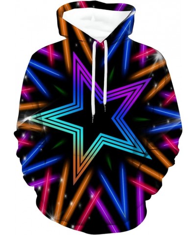 3D Graphic Hoodies for Women Realistic Digital Print Pullover Hoodie Hooded Sweatshirt Rainbow Star $12.56 Hoodies & Sweatshirts