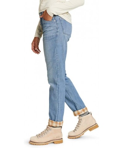 Women's Boyfriend Flannel-Lined Jeans Tall Worn Light $38.64 Jeans