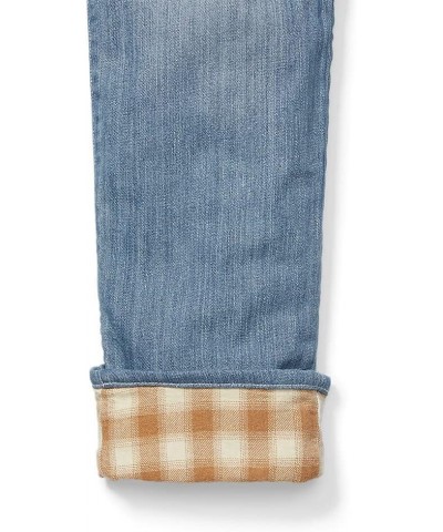 Women's Boyfriend Flannel-Lined Jeans Tall Worn Light $38.64 Jeans