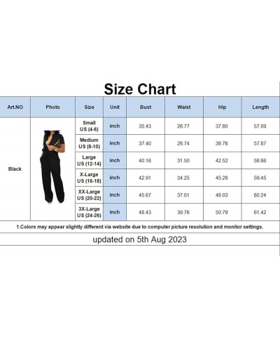 Women's Sexy V Neck Jumpsuits Elegant Long Sleeve Button Down Straight Long Pants Business Romper With Pockets Belt Short Sle...