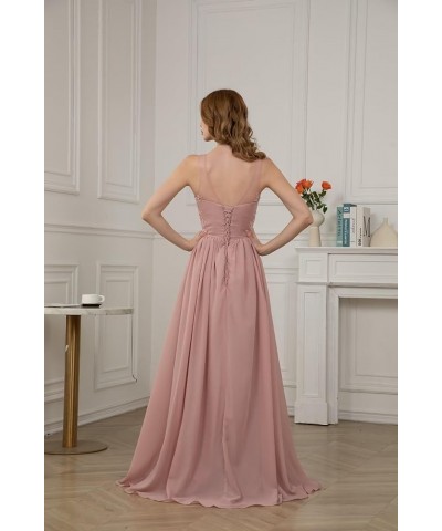 V Neck Chiffon Bridesmaid Dresses for Women Lace Appliques Prom Dresses Formal Party Gown Teal $34.40 Dresses