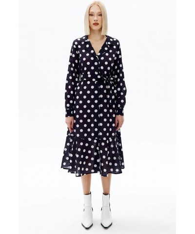 S~3X Stripe Oversized Pocket Button Down Hi Low Long Maxi Dress Shirt Polka Dot Black $17.02 Dresses