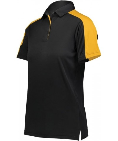 Womens Two-Tone Vital Polo Black/Gold $13.67 Shirts