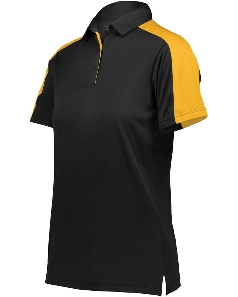 Womens Two-Tone Vital Polo Black/Gold $13.67 Shirts