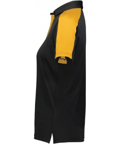 Womens Two-Tone Vital Polo Black/Gold $13.67 Shirts