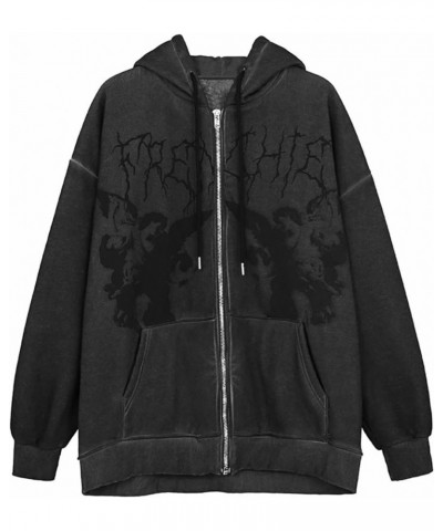 Women Zip Up Hoodie Casual Long Sleeve Y2K Goth Skeleton Printed Graphic Hoodies Sweatshirts Oversized Jacket X1+black $6.02 ...