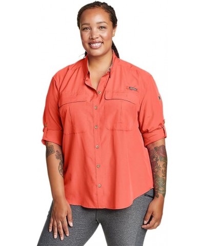 Women's UPF Guide Long-Sleeve Shirt Plus Coral $26.64 Shirts