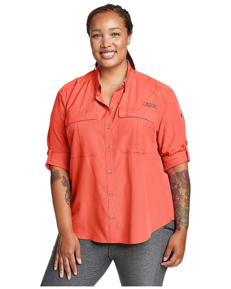 Women's UPF Guide Long-Sleeve Shirt Plus Coral $26.64 Shirts