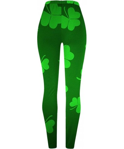 St Patricks Pants for Women Women's St Day Leggings Irish Irish Sports Leggings with Soft and Womens Pants Trendy G2-mint Gre...