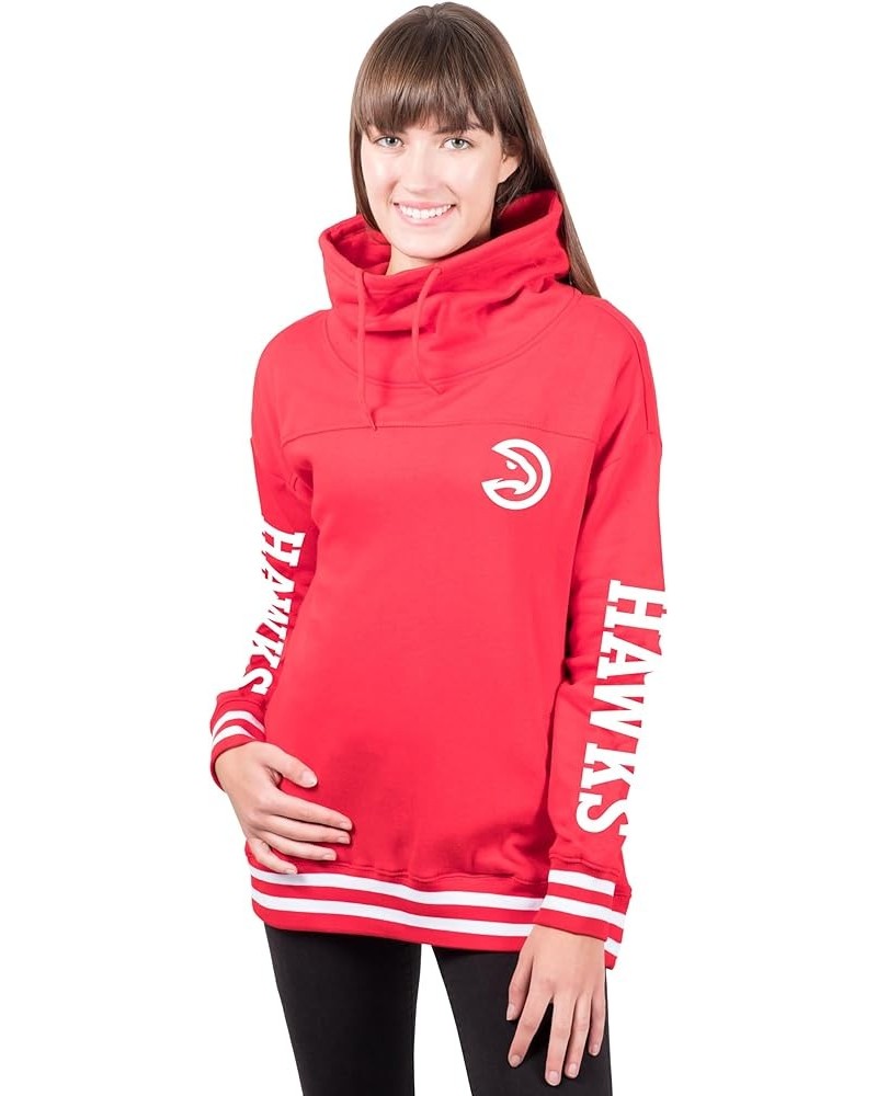 NBA Women's Super Soft Pullover Hoodie Funnel Sweatshirt Atlanta Hawks Team Color $11.27 Hoodies & Sweatshirts