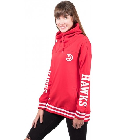 NBA Women's Super Soft Pullover Hoodie Funnel Sweatshirt Atlanta Hawks Team Color $11.27 Hoodies & Sweatshirts