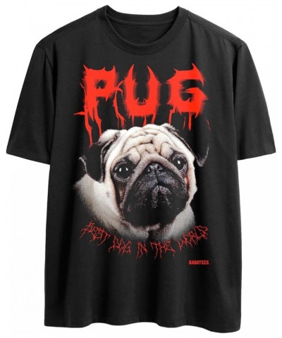 Heavy Metal Tshirt for Dog Lovers Dog Owners Funny Dog Dad and Dog Mom Graphic Tees Men and Women Pug $10.55 T-Shirts