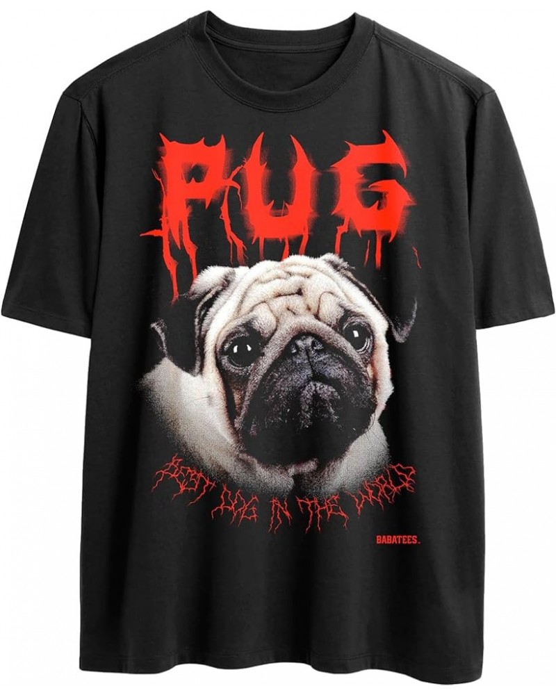 Heavy Metal Tshirt for Dog Lovers Dog Owners Funny Dog Dad and Dog Mom Graphic Tees Men and Women Pug $10.55 T-Shirts