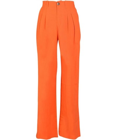 Palazzo Pants Women Plus Size High Waisted Sweat Pants Summer Wide Leg Linen Beach Trousers Cozy Gaucho Pants Orange $12.30 P...