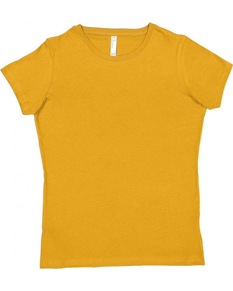 Women 100% Cotton Jersey Crew Neck Short Sleeve Tee (3516) Mustard $7.23 T-Shirts