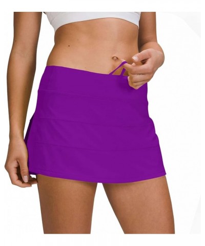 Athletic Tennis Golf Skorts Skirts for Women with Pocket Workout Running Sports Pleated Skirts Casual Purple $22.22 Skirts