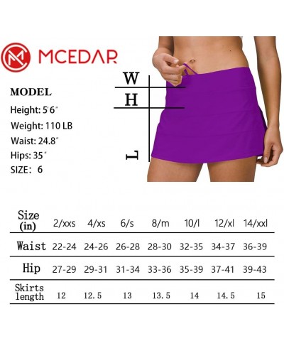 Athletic Tennis Golf Skorts Skirts for Women with Pocket Workout Running Sports Pleated Skirts Casual Purple $22.22 Skirts