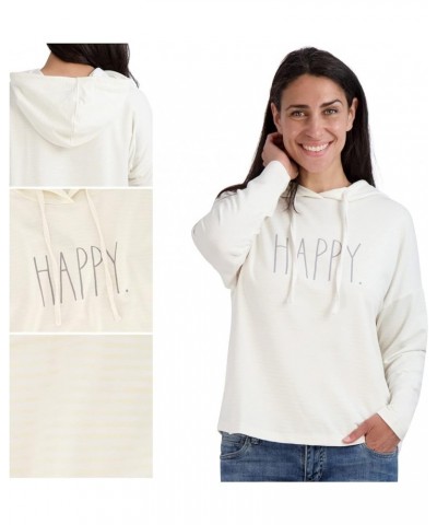 Sweaters for Women, Long Sleeve Pullover Drop Shoulder Fashion Hoodies for Women, Womens Tops Yellow "Happy $18.50 Hoodies & ...