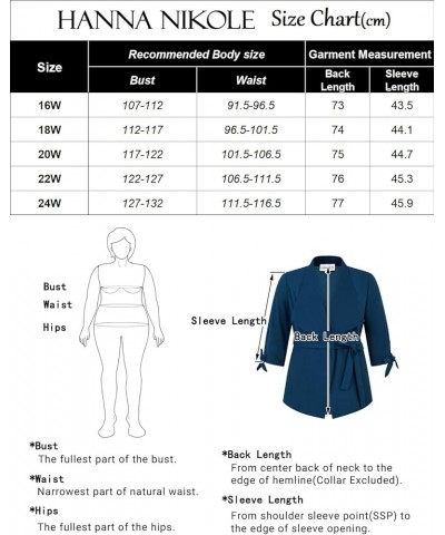 Women's Plus Size Casual Blazer 3/4 Sleeve Open Front Work Office Cardigan Jackets with Belt Black $30.08 Blazers