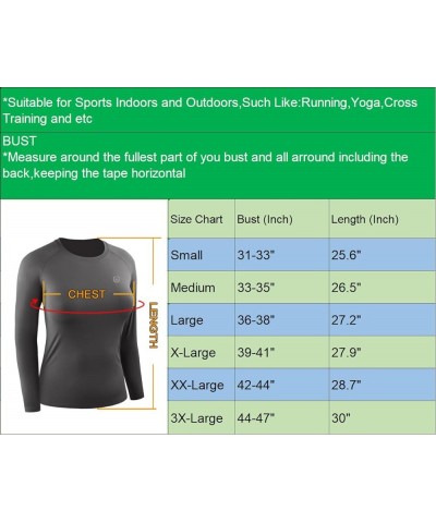 Women's Dry Fit Workout Running Long Sleeve Shirt 8024 Black/Grayish Blue/Blackish Green,3 Pack $15.91 Activewear