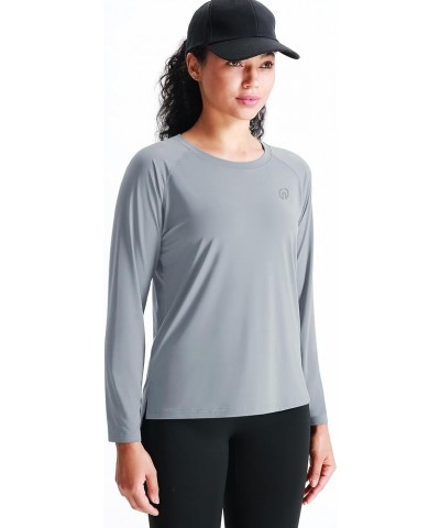 Women's Dry Fit Workout Running Long Sleeve Shirt 8024 Black/Grayish Blue/Blackish Green,3 Pack $15.91 Activewear