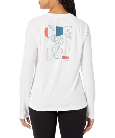 Women's Pursuit Pattern Long Sleeve, Sun Protecting Fishing Shirt Tres Box - White $22.45 Activewear