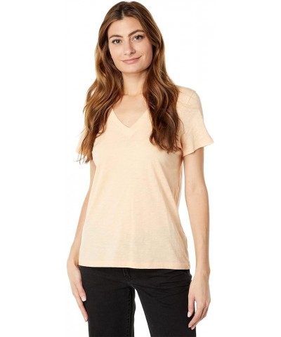 Women's Whisper Cotton V-Neck Tee Peach Cream $9.41 T-Shirts