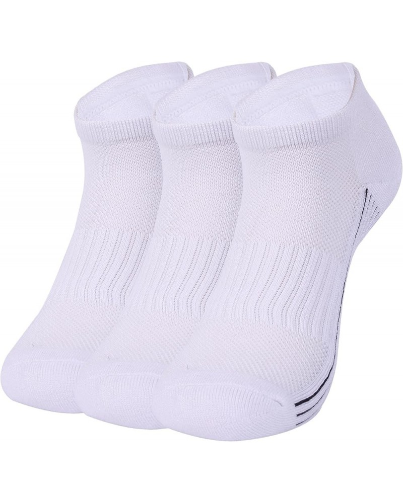 Soft Socks, Women Men Moisture Wicking Cushioned Breathable Ankle/Crew Running Hiking Low Cut Seamless Socks Small White Ankl...