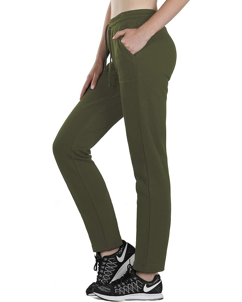 Sweatpants for Women - Active Joggers Athletic Yoga Lounge Pants with Pockets Army $14.70 Activewear