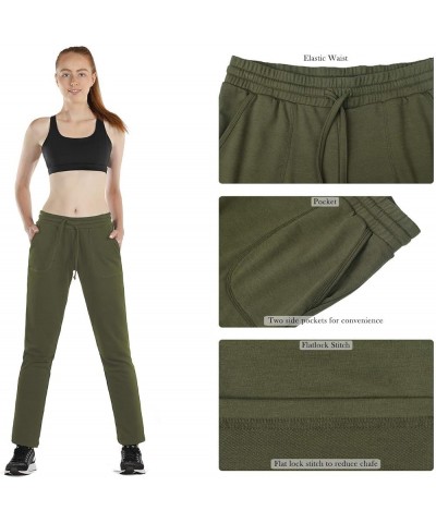 Sweatpants for Women - Active Joggers Athletic Yoga Lounge Pants with Pockets Army $14.70 Activewear