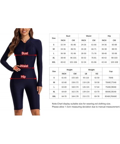 Long Sleeve Swimsuit for Women One Piece Knee High Bathing Suit Rash Guard Half Zip Surfing Wear Athletic Swimwear Long Sleev...