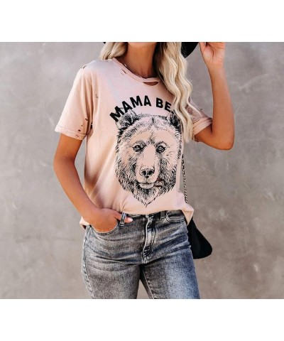 Womens Basic Graphic Tees Casual Summer Short Sleeve Shirt Blouse Lightning Leopard Print Tops Tunic 2-pink $10.25 Tops